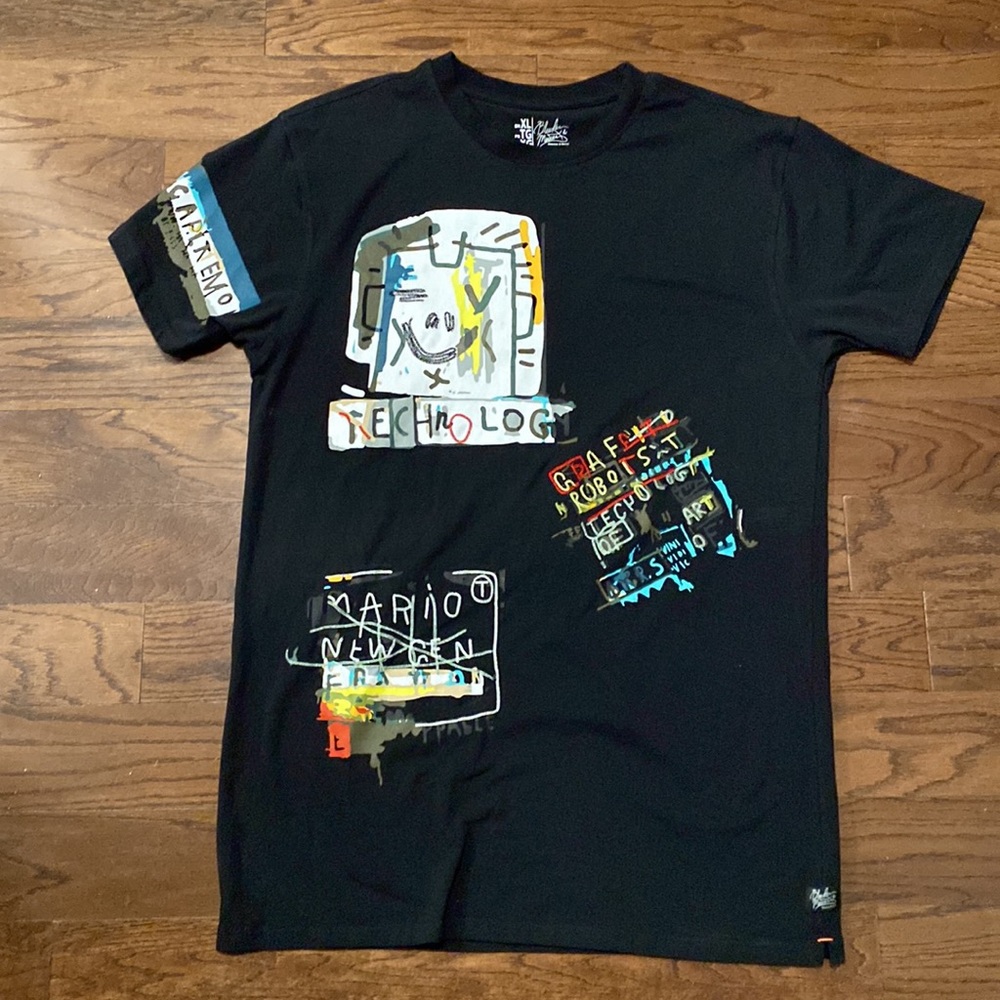 BLEECKER & MERCER - graphic tee with embroidered details size XL